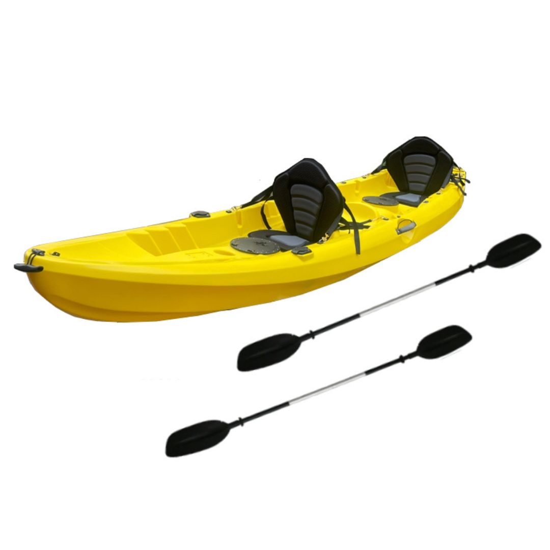 370cm 12ft Sit on Top Kayak Boat with 2 Paddles 2 Seat sets – 28GOODS