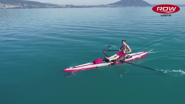 ROWonAir RowVista® Inflatable Rowing Skid system for rowing board with Carbon Oar sets Moving forward edition