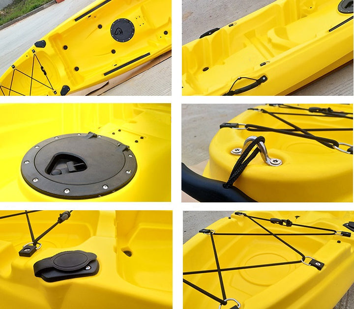 370cm 12ft Sit on Top Kayak Boat with 2 Paddles 2 Seat sets 28GOODS