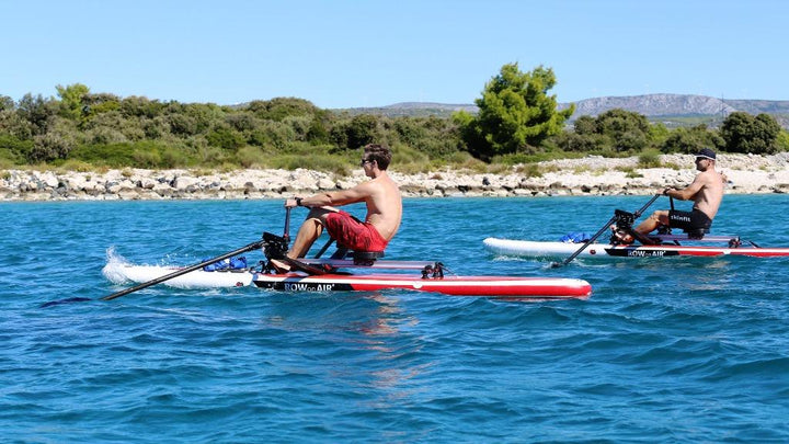 ROWonAir RowVista® Inflatable Rowing Skid system for rowing board with Carbon Oar sets Moving forward edition 28GOODS