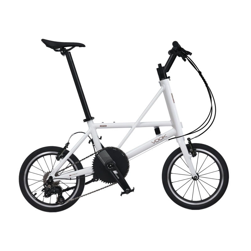 VOOK Carry Go 16-inch urban portable bike in white, side view