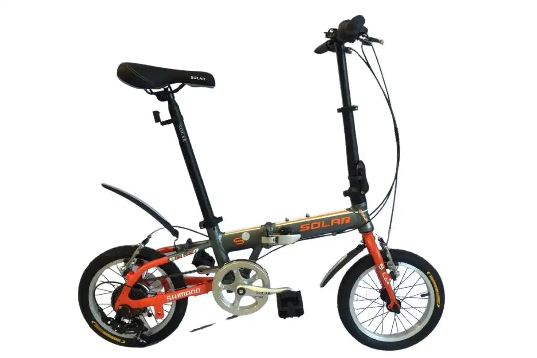 Solar folding store bike