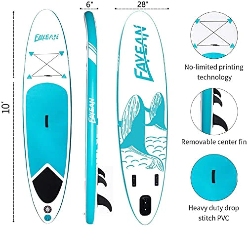 Whale Blue 10' x 28"x 6" Paddle Board