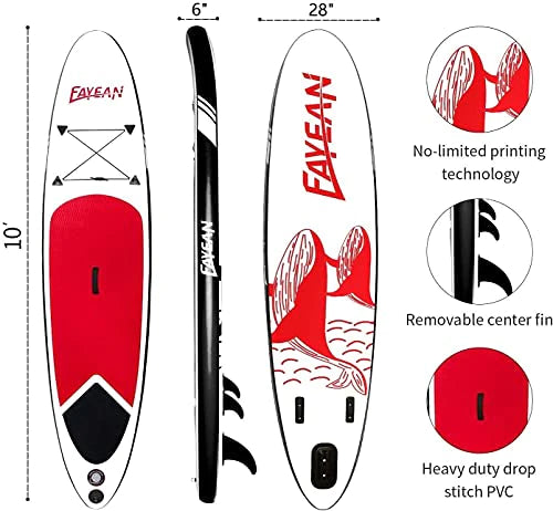 Whale red 10' x 28"x 6" Paddle Board