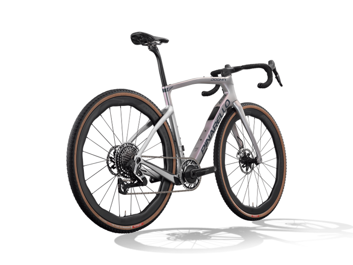 Pinarello Dogma GR frameset detail with SRAM Red XPLR AXS 1x13 groupset