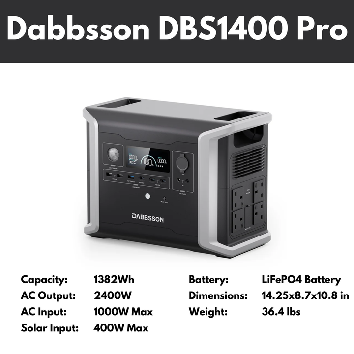 Dabbsson Portable Power Station DBS1400 Pro 28GOODS