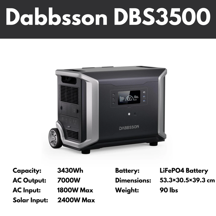 Dabbsson DBS3500 Portable Power Station - 3430Wh | 3600W