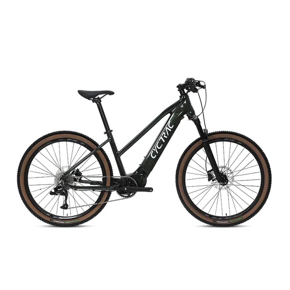 CYCTRAC EC1 electric mountain bike in Matte Black, side profile