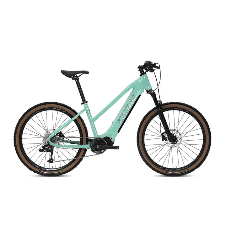 CYCTRAC EC1 electric mountain bike in Matte Black, alternate side profile