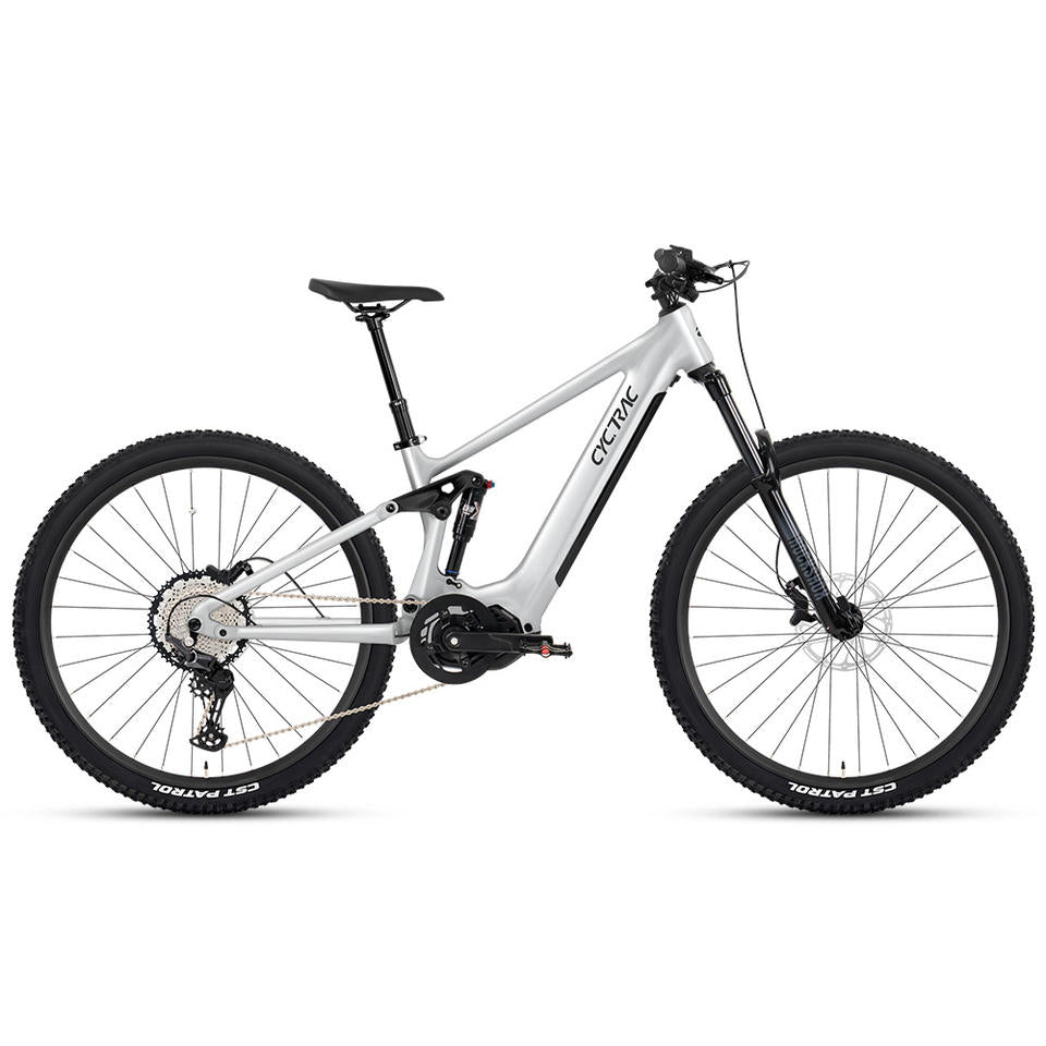 CYCTRAC EM6 4RD eMTB frame and full-suspension linkage detail