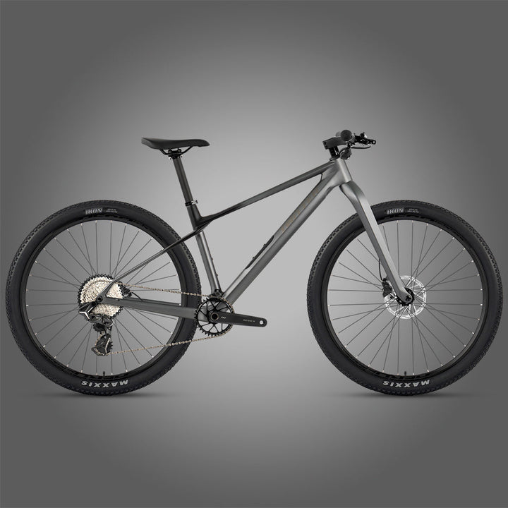Twitter M10 carbon hardtail mountain bike – Matte Gray Black, side view