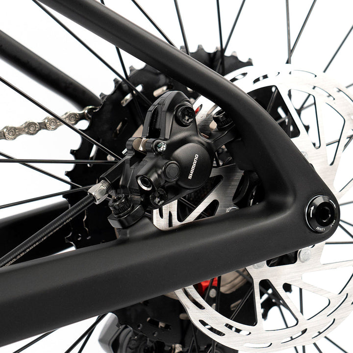 Twitter M10 carbon mountain bike – rear disc brake and thru-axle