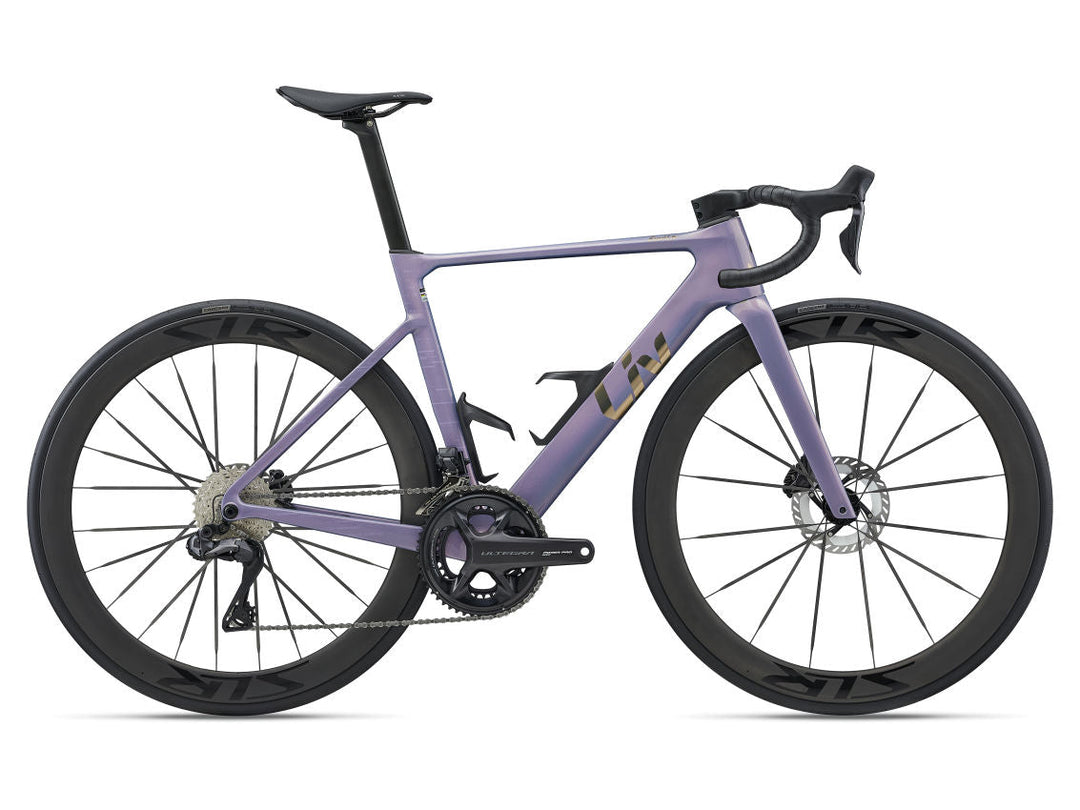 Liv 2027 EnviLiv Advanced Pro 0 aero road bike in Ember Violet, side view