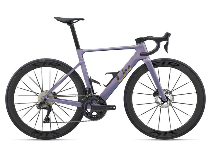 Liv 2027 EnviLiv Advanced Pro 0 aero road bike in Ember Violet, side view