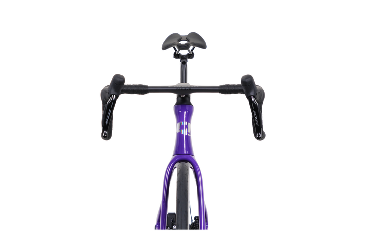 Quick Pro RIME AERO in Amethyst Purple, front view of the integrated handlebar