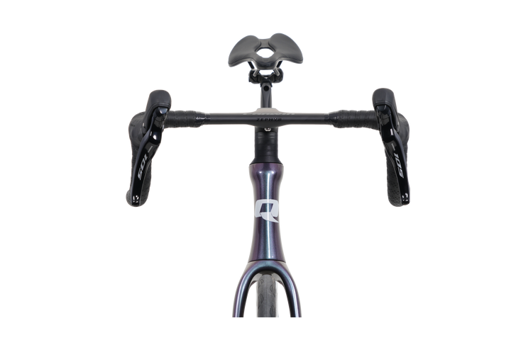 Quick Pro RIME AERO in Chameleon, front view of the integrated handlebar