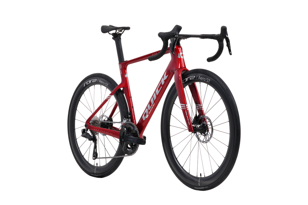 Quick Pro RIME AERO in Metallic Red, three-quarter view