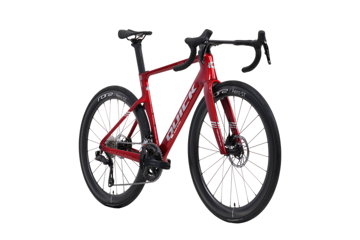 Quick Pro RIME AERO in Metallic Red, three-quarter view