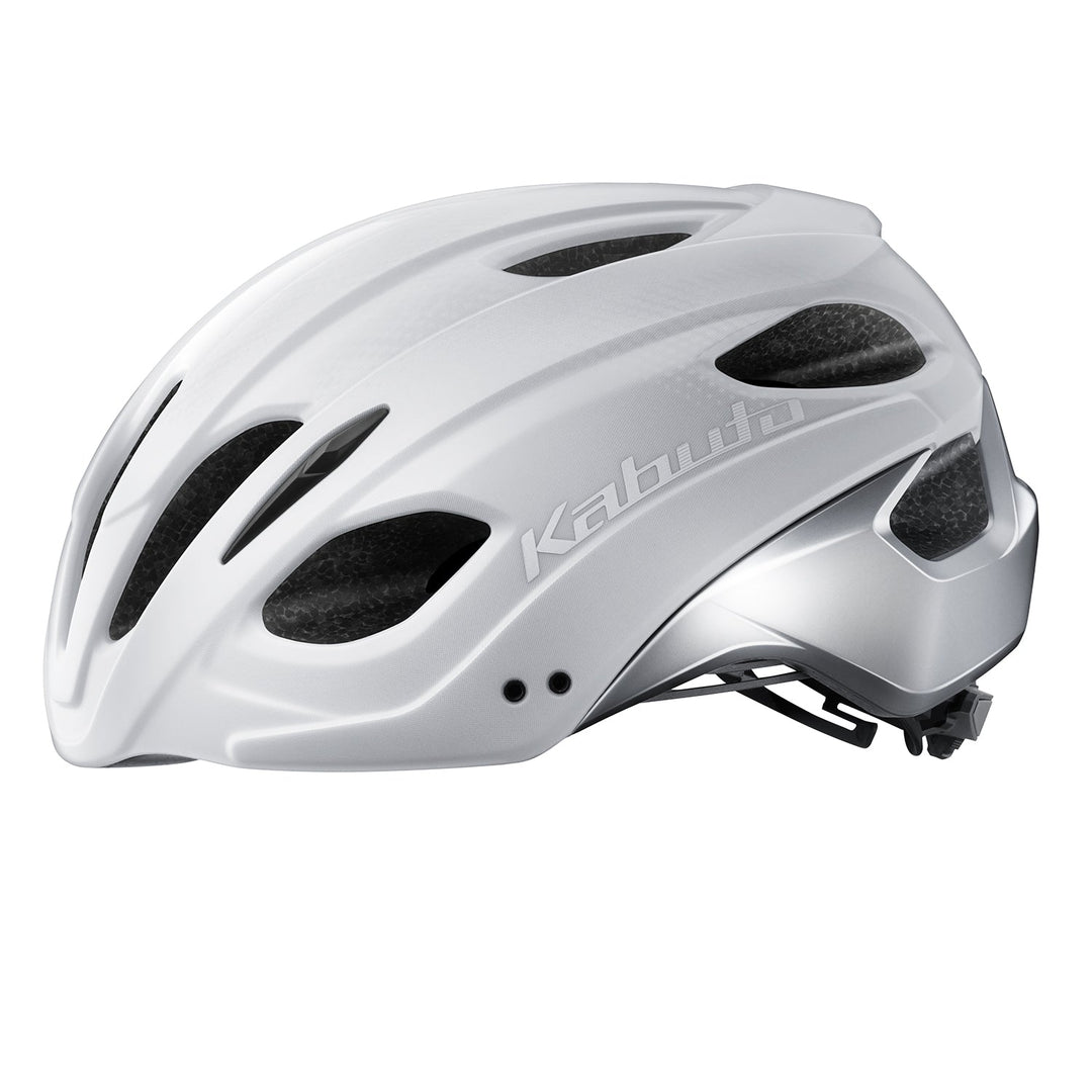 OGK Kabuto REZZA-3 cycling helmet – Two-Tone White, side view