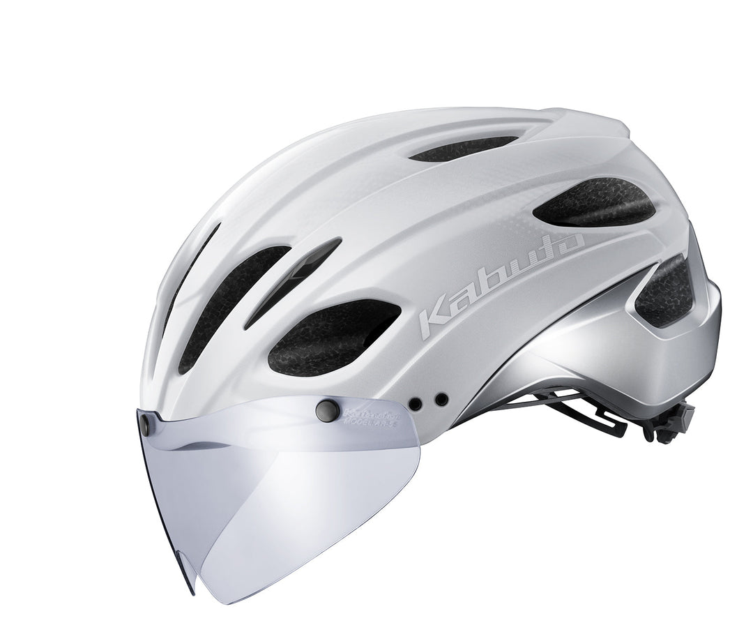 OGK Kabuto REZZA-3 helmet with clear magnetic shield (sold separately)