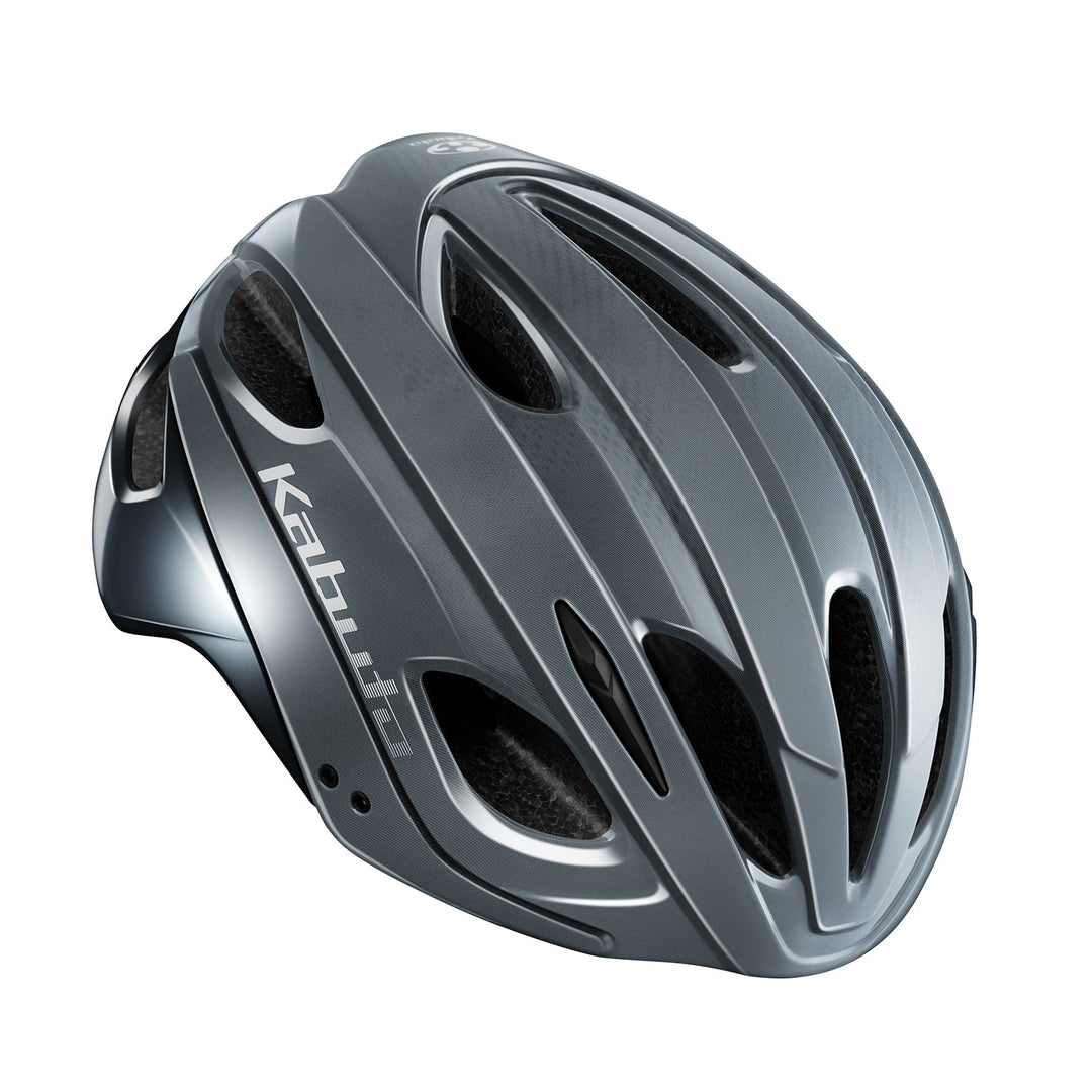 OGK Kabuto REZZA-3 cycling helmet – Dark Gray, front three-quarter view