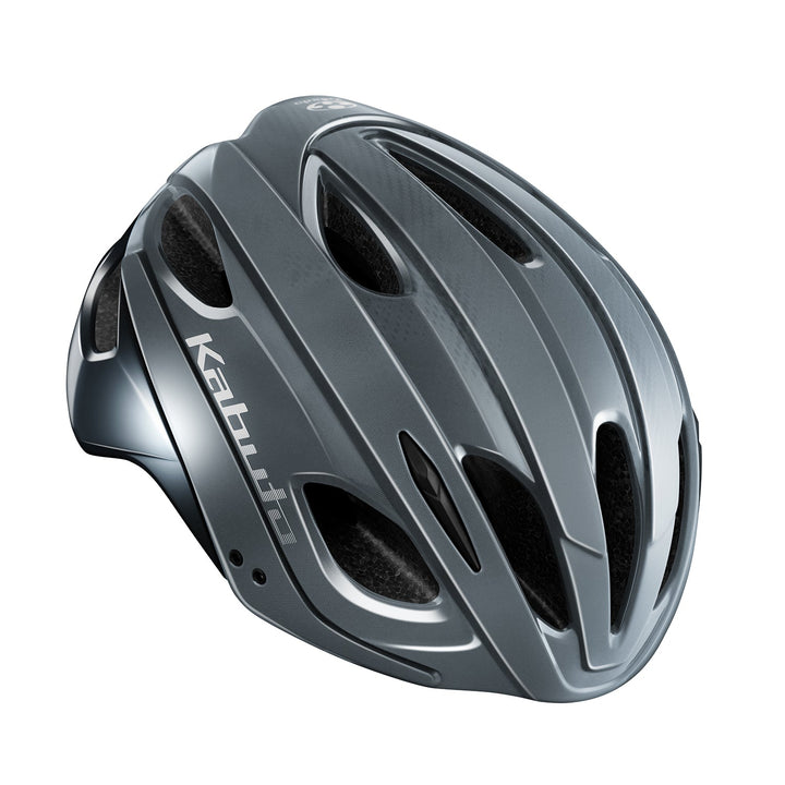 OGK Kabuto REZZA-3 cycling helmet – Dark Gray, front three-quarter view