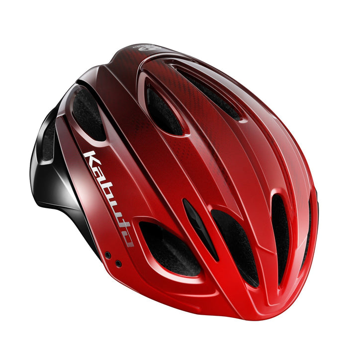 OGK Kabuto REZZA-3 cycling helmet – Red Black, front three-quarter view
