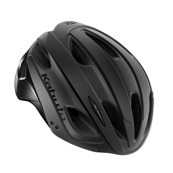 OGK Kabuto REZZA-3 cycling helmet – Two-Tone Black, front three-quarter view