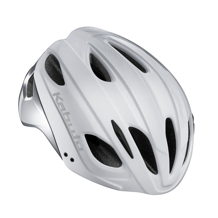 OGK Kabuto REZZA-3 cycling helmet – Two-Tone White, front three-quarter view