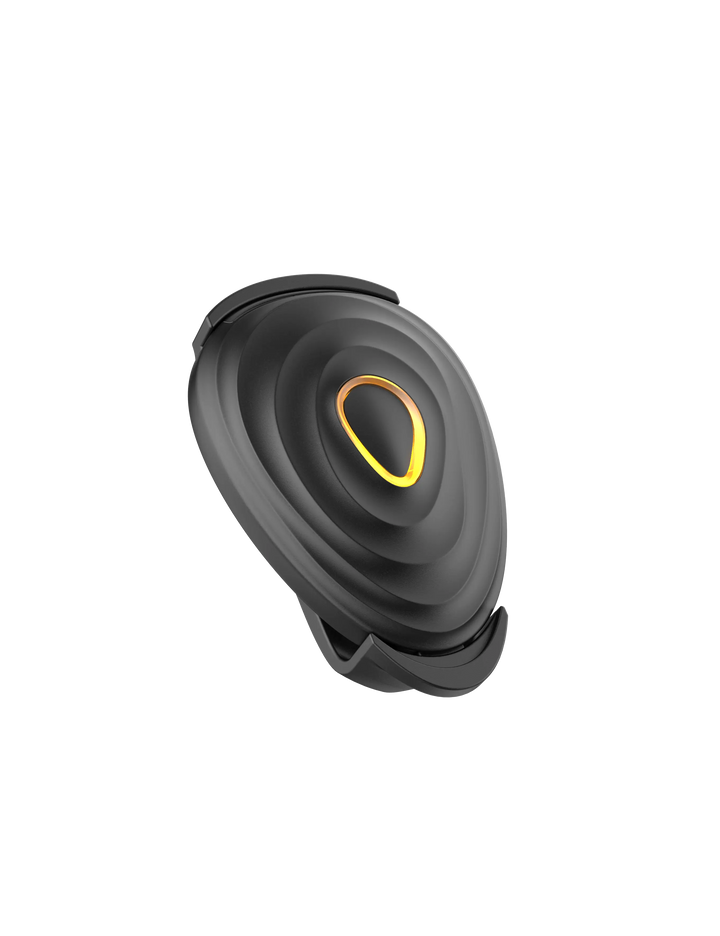 Stryd 5.0 shoe clip with patterned double silicone anchoring surface