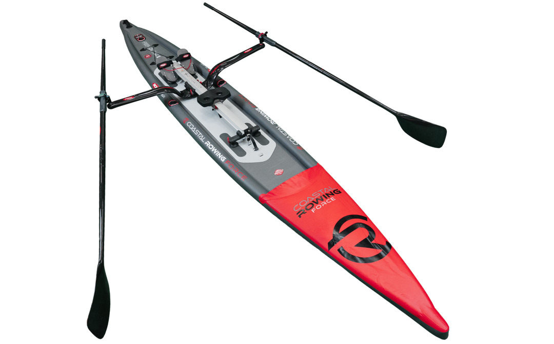 AIRSKIFF 17 inflatable rowing skiff seen from the side