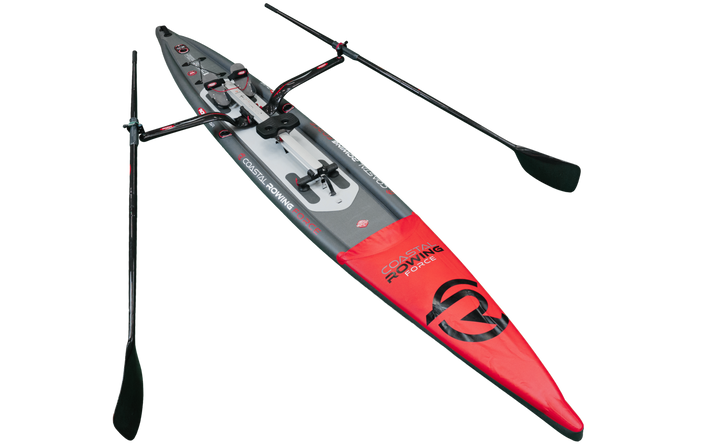 AIRSKIFF 17 inflatable rowing skiff seen from the side