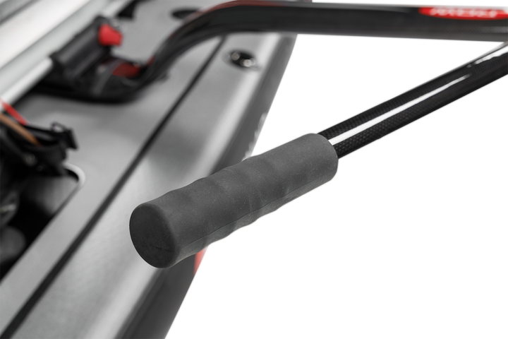 RowMotion adjustable rowlock on the carbon outrigger