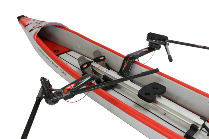 RowVista carbon sculls folded and self-locked for transport