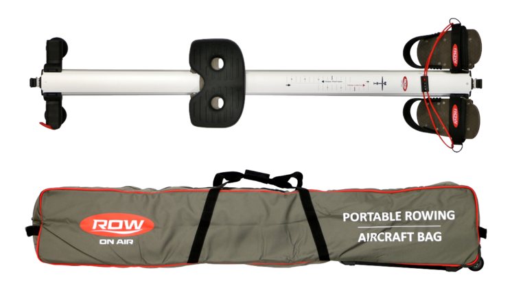 RowMotion skid and sculls packed into their carry bags