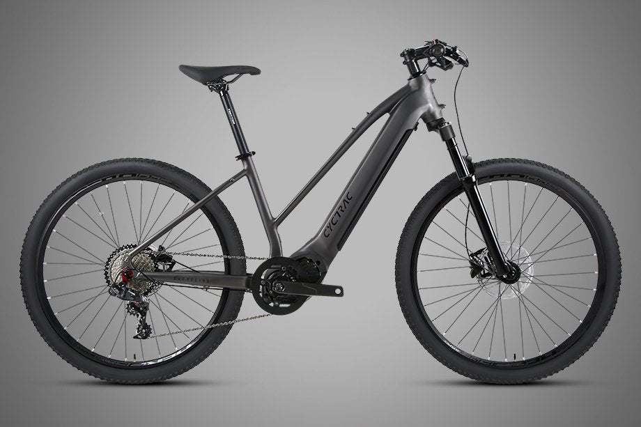 CYCTRAC EC1 electric mountain bike in Matte Dark Grey, side profile