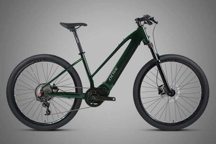 CYCTRAC EC1 electric mountain bike in Dark Green, side profile