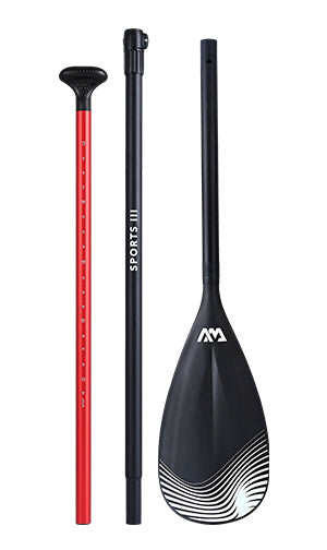 Aqua Marina 3-piece SUP paddle included with the Breeze