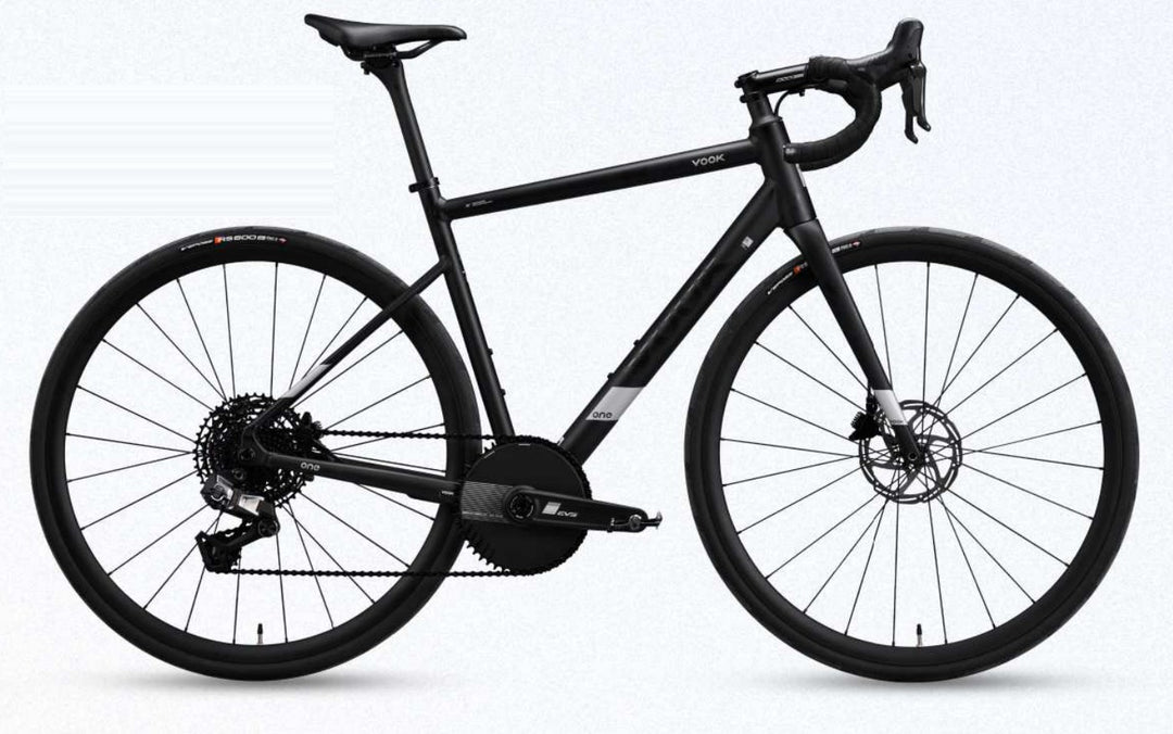 VOOK ONE 3.0 road bike in Black, side view
