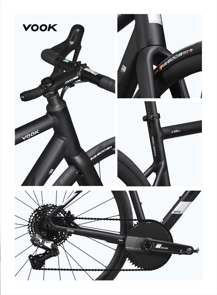 VOOK ONE 3.0 Black details: eGR lever, VEPOSS tyre, seat cluster and drivetrain