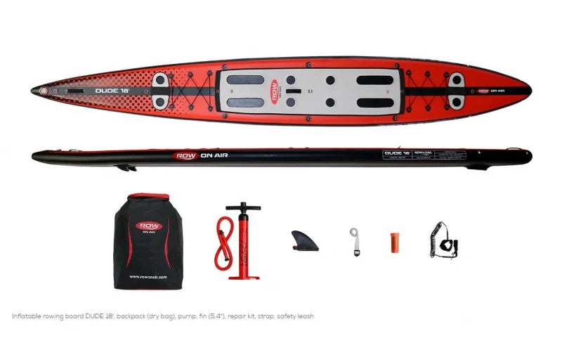 ROWonAir DUDE 18' Inflatable more stability rowing board