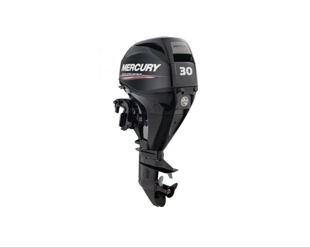 Mercury 4 stroke 30 hp outboard engine Fiberglass glass hull RIB Inflatable boat 3.9 meters